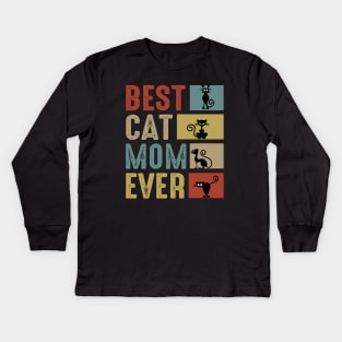 Best Cat Mom Ever Kids Long Sleeve T-Shirt